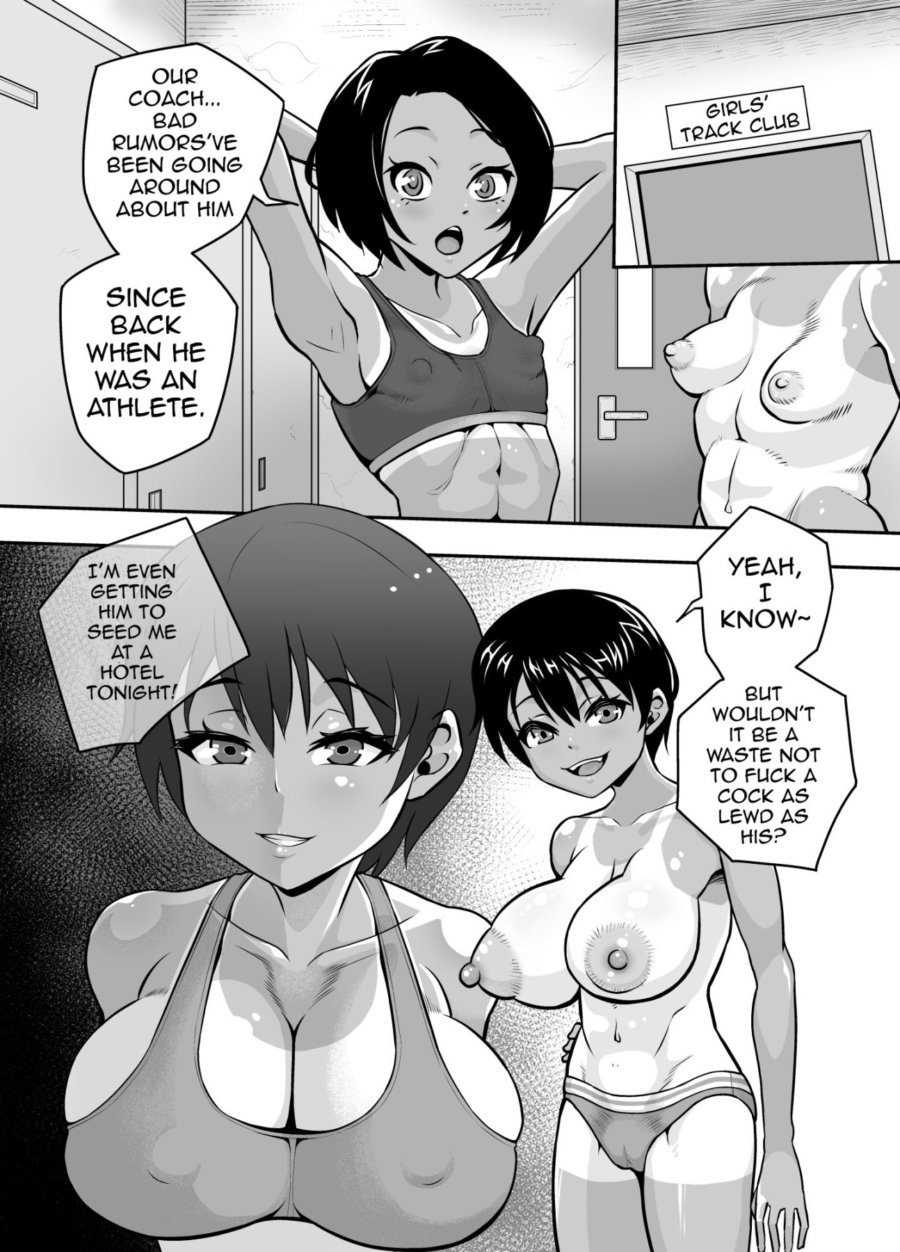 hentai manga The Lewd Big Breasted Athlete of The Track and Field Club